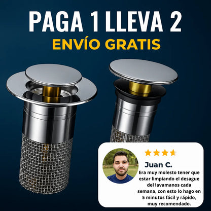 2x1 Filtro Tapón en Acero Inoxidable Premium