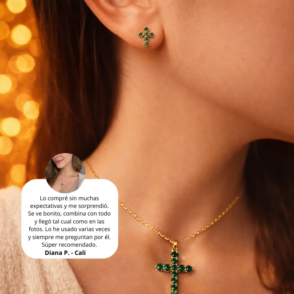 Regala Elegancia & Estilo Sin Esfuerzo — Set de Cadena + Aretes Perfecto para Sorprender