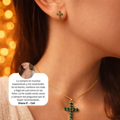 Regala Elegancia & Estilo Sin Esfuerzo — Set de Cadena + Aretes Perfecto para Sorprender
